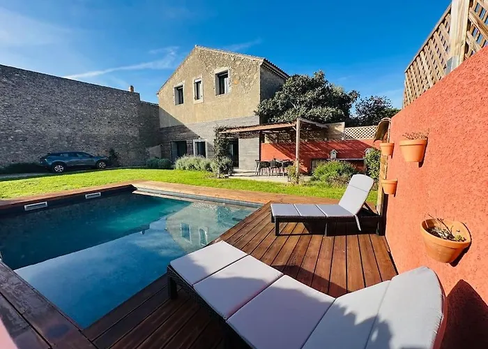 וילה Ancien Chai Renove Avec Piscine